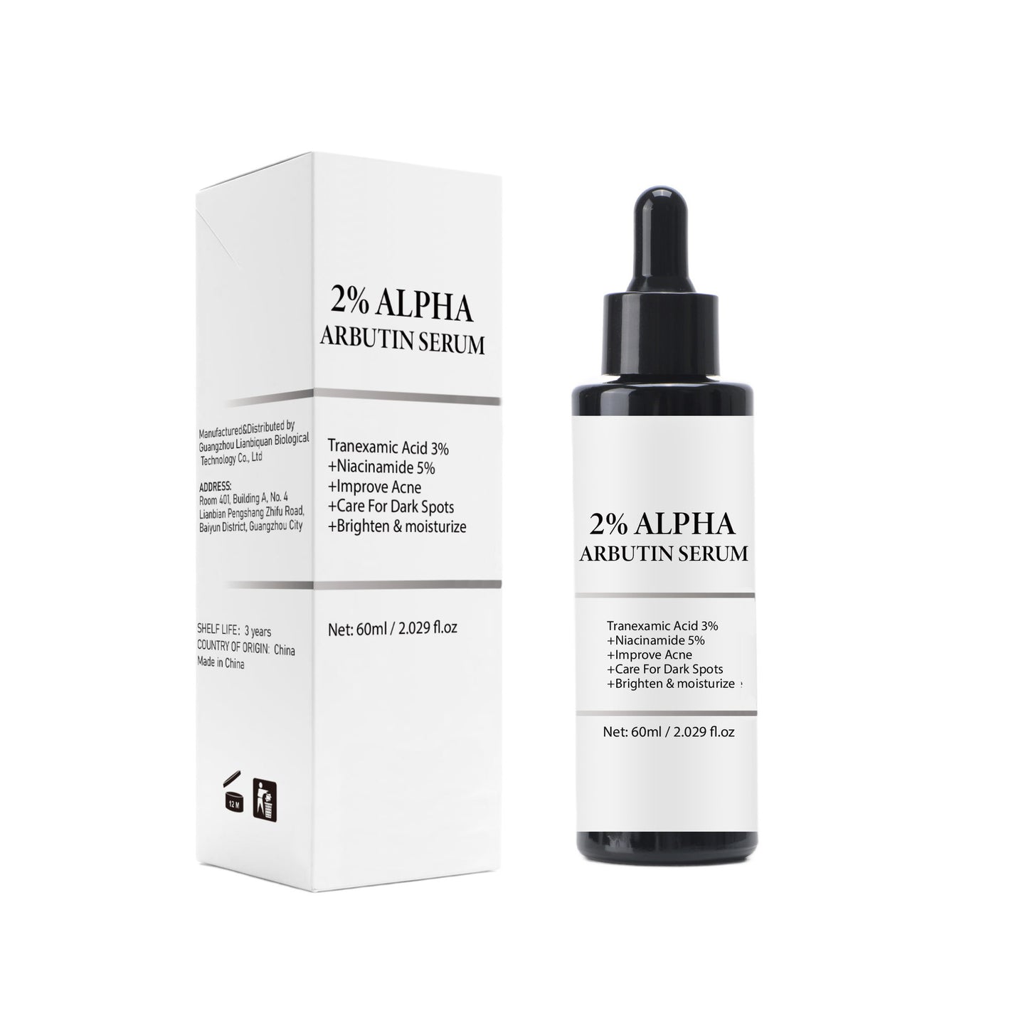 Alpha Arbutin 2% Serum – Even Tone & Brightening Formula with Niacinamide & Tranexamic Acid (60ml)