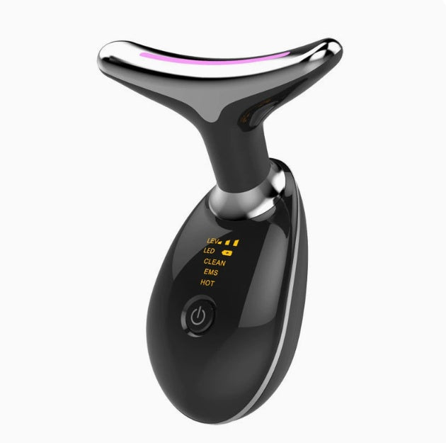 NEW For 2025 EMS Thermal Neck & Face Toning Massager with Microcurrent & LED Technology