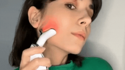 NEW For 2025 EMS Thermal Neck & Face Toning Massager with Microcurrent & LED Technology